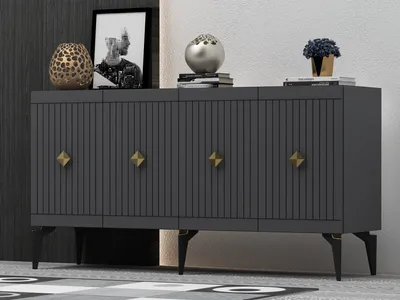 Image de Skye Decor, Midas - Anthracite, Or, Meubles de salon, Anthracite, 150 x 79 x 40 cm