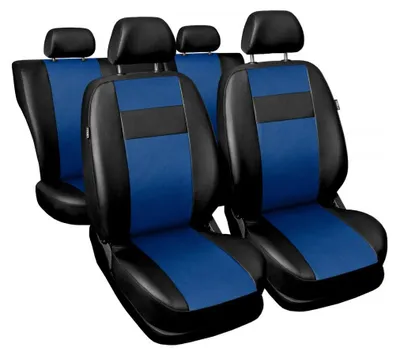 Immagine prodotto di Coprisedili universali in  per i sedili anteriori e posteriori dell'auto – Set completo in  nei colori nero e blu