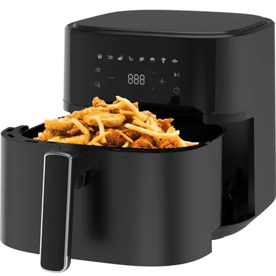 Produktbild von Heißluftfritteuse 6,5 L Airfryer XL - Fritteuse Ohne Fett mit Metallinnenraum | 1700W Heissluftfriteuse mit 8 Kochprogramme Digitalem Display