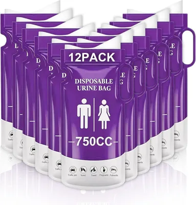 Produktbild von Urinbeutel 750 ml, 12 Stück, ausgussfrei, für unterwegs