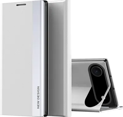 Produktbild von Hülle für iPhone Air, Kunstleder Magnetisch Klapp Stand Schutzhülle Weiß