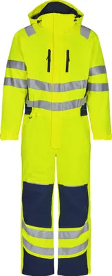 Produktbild von F. Engel Safety Winteroverall, Gelb/Blue Ink, Gr. M