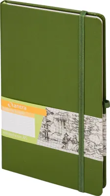 Produktbild von A5-Notizbuch mit Punkten, Romantik, khaki