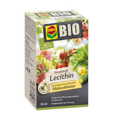 Produktbild von Grundstoff Lecitin COMPO Pflanzenstärkung Lecithin 50 ml Konzentrat für bis zu 66 Liter Spritzbrühe, fördert die Pil