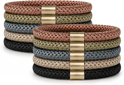 Produktbild von 10 elastische Haargummis für Mädchen und Damen, mehrfarbige Haarbänder für Pferdeschwänze und als Haaraccessoire