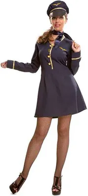 Produktbild von Mom Stewardess Frauenkostüm Lila M-L Lila M-L