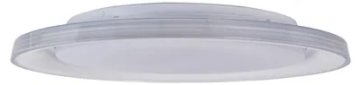Image de Plafonniers LED / Variation de température de couleur : Plafonnier "CLAIRE", diamètre : 50,5 cm, lampe de plafond de style moderne, en métal et en plastique, de couleur blanche, hauteur : 7,5 cm, diamètre : 50,5 cm, inclut une LED, variateur intégré, variation de la température de couleur, fonction veilleuse, télécommande, inclut une fonction mémoire