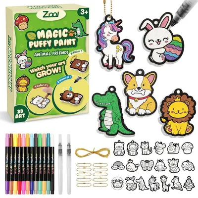 Produktbild von 3D Malerei Kit Bastelset für Kinder ab 6-12 Jahren | Kreativ DIY 24-Teilig | Einschulung Geschenk