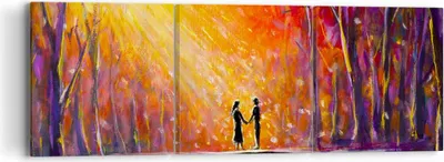Produktbild von Bild auf Leinwand - Leinwandbild - Wald Baum Natur - 90x30cm - Wand Bild - Wanddeko - Wandbilder - Leinwanddruck - Bilder - Kunstdruck - Wanddekoration - Leinwand bilder - Wandkunst - CA90x30-3965