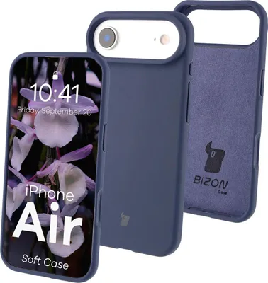 Produktbild von Silikon Handyhülle für iPhone Air, Bizon Soft Case, Dunkelblau