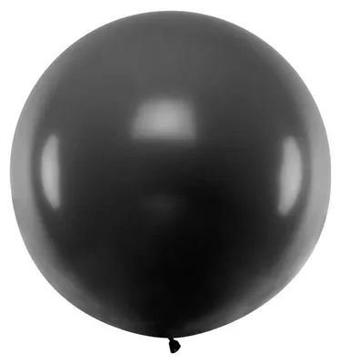 Produktbild von Riesen-Latexballon, Schwarz, Pastellschwarz, 1 m, 1 Stück.