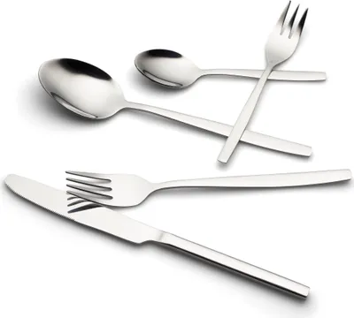 Produktbild von Tafelbesteck Positano, 30tlg für 6 Personen, Edelstahl 18/10 glänzend