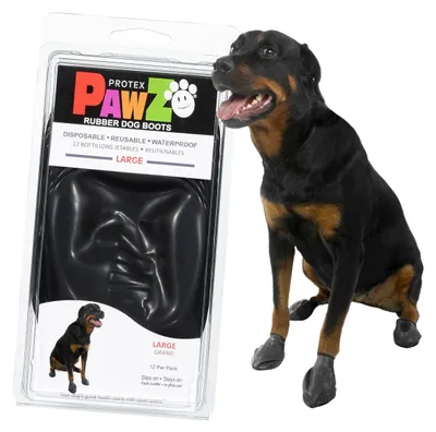 Obrázek produktu pro Boty pro psy PAWZ PAWB-L, černé, velikost L (balení 1 kus)