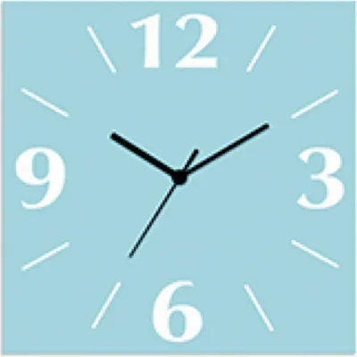 Produktbild von ARTland Wanduhr auf Alu Quarzuhr - schwarzer Zeiger Trendfarbe Hellblau Größe: 30x30 cm