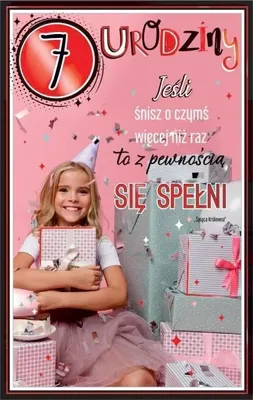 Produktbild von Geburtstagskarte für ein 7-jähriges Mädchen – AbCard