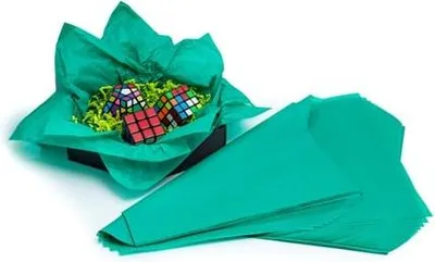 Obrázok produktu pre Dekoratívny hodvábny papier 20 g 50 x 70 cm morská zelená – darčekový papier – 100 listov