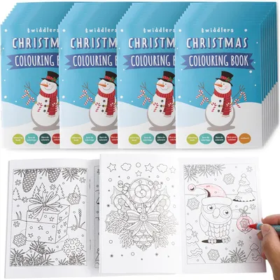 Productafbeelding van Mini kerst kleurboeken voor kinderen - Set van 36 - Jongens en meisjes - 14cm - Kinderfeestjes - Uitdeelcadeautjes