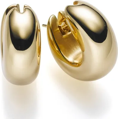 Produktbild von Paar Ohrringe Creole Creolen 20x8mm glänzend 585 Gold Gelbgold Damen