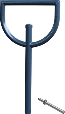 Produktbild von Fahrradanlehnbügel 118 x 56 cm Stahl Ø 60 mm zum Einbetonieren Fahrradständer Parker in Anthrazit               Typ D
