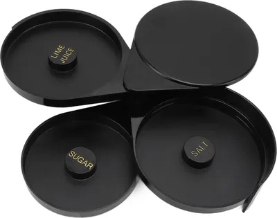 Obrázok produktu pre Bar Glass Rimmer, 3 Tier Bar Glass Rimmer, soľ Rimmer, cukor soľ Rimmers, soľ Rimmer Dish, barmanský nástroj