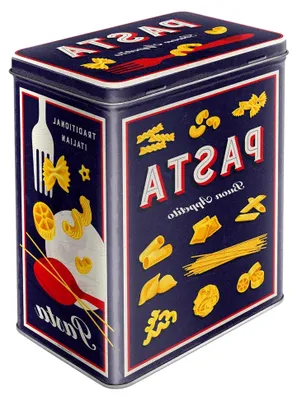 Produktbild von Vorratsdose Retro L, 3 l, Pasta Vielfalt – Geschenkidee für die Küche, große Blechdose, Vintage-Design