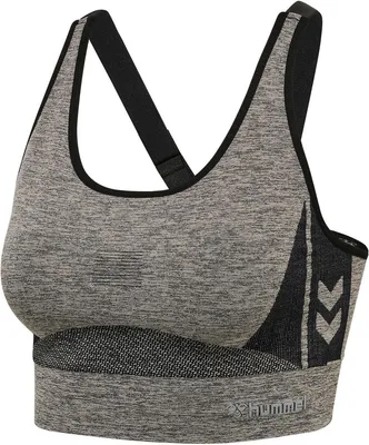 Produktbild von HUMMEL hmlCLEA SEAMLESS  SPORTS TOP, CHATEAU GRAY/BLACK MELANGE, S