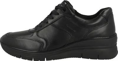 Zdjęcie produktu dla Tamaris damskie sneakersy skórzane sznurowane niskie buty 1-23764-43, rozmiar:41 EU, kolor:Czarny
