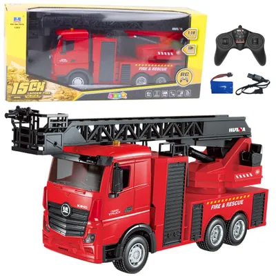 Image de Pompiers RC avec échelle extensible + jet d'eau 1:18