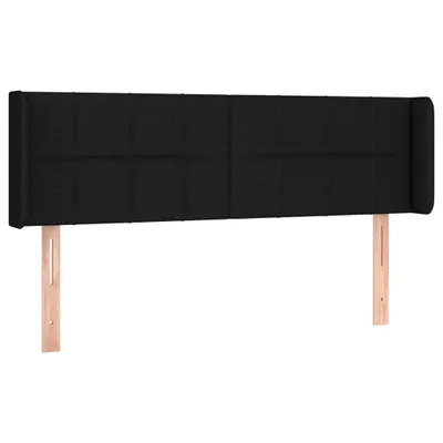 Produktbild von vidaXL Kopfteil mit Ohren Schwarz 147x16x78/88 cm Stoff