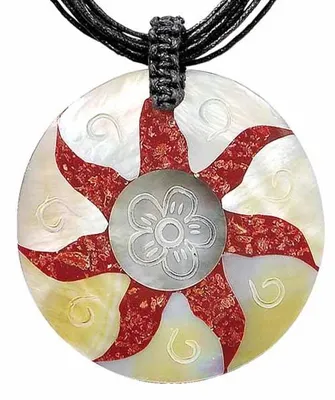 Produktbild von Hals-Kette mit Muschel-Anhänger Halsschmuck
