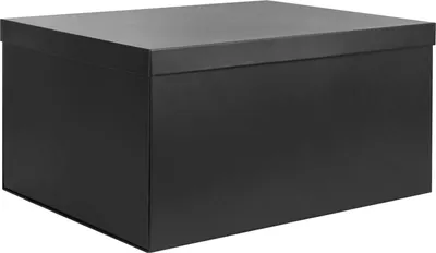 Produktbild von Große Aufbewahrungsbox - schwarz - stabiles Karton - 38x28x19 cm