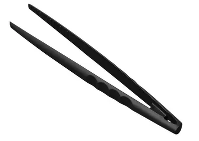 Obrázek produktu pro Kleště na vaření Kelomat plastové černé 31 cm pro šetrné obracení pokrmů