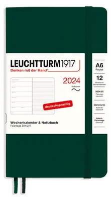 Produktbild von LEUCHTTURM1917 367789 Wochenkalender & Notizbuch Pocket (A6) 2024, Softcover, Fo