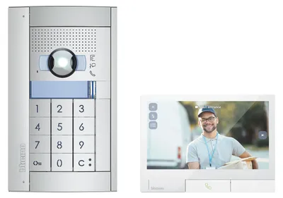 Produktbild von BTICINO Video-Türsprechset Flex'ONE SFERA Codelock + CLASSE 300X Light, 7", WLAN, 1 Stk.