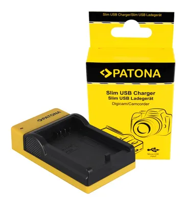 Produktbild von PATONA Slim Micro-USB Ladegerät für Canon LP-E5, EOS 1000D, 450D, 500D