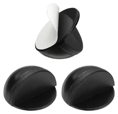 Produktbild von Omgoods – Set mit 3 Türstoppern aus Edelstahl mit selbstklebendem Klebeband, schwarz