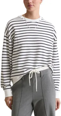 Produktbild von Marc OߴPolo Denim Damen Sweatshirt gestreift Oversize Fit, Mehrfarbig (Dark Blue