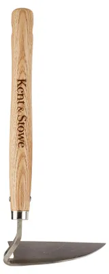 Produktbild von Kent & Stowe Schneidehacke – Gartenhacke aus Edelstahl mit Stiel aus Eschenholz, Entfernt Unkraut und Moos, Unkrautjäter, Länge: 32 cm