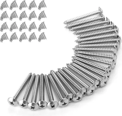 Produktbild von 200-teiliges Set M4 Edelstahl-Kreuzschlitz-Selbstschneidschrauben mit Linsenkopf