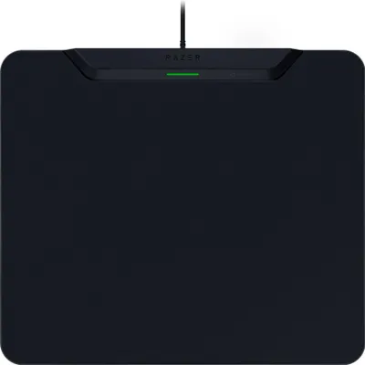 Image de Razer HyperFlux V2, noir, couleur unie, caoutchouc, pieds antidérapants, tapis de souris de jeu
