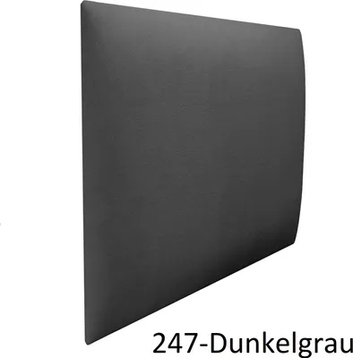 Produktbild von Polsterpaneel Wandkissen Wandpolster Bettkopfteil Wandpaneel Schlafzimmer | 60 x 30 cm | Dunkelgrau