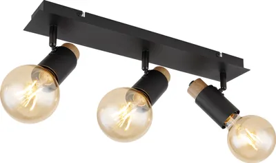 Produktbild von Globo Lighting Strahler Metall schwarz matt, 3x E27