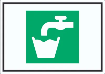 Produktbild von Trinkwasser Symbol Aufkleber A6 (105x148mm)
