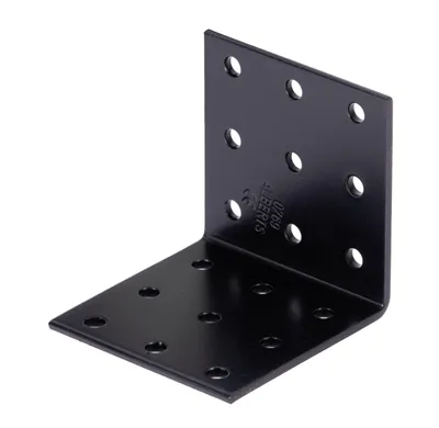 Produktbild von Alberts 824426 Lochplattenwinkel - verzinkt - schwarz - kunststoffbeschichtet - 60 x 60 x 60 mm, 25er Set