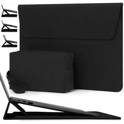 Zdjęcie produktu dla Etui na laptopa o przekątnej 13 cali z regulowaną podstawką, kolor czarny