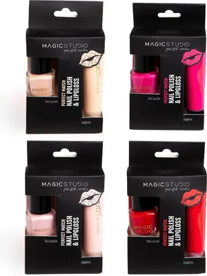 Obrázok produktu pre Magic Studio | Kozmetická sada - Rúž a lak na nechty - 4 farby na výber - Perfektný darček