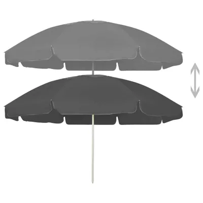 Zdjęcie produktu dla vidaXL Parasol plażowy antracytowy 240 cm