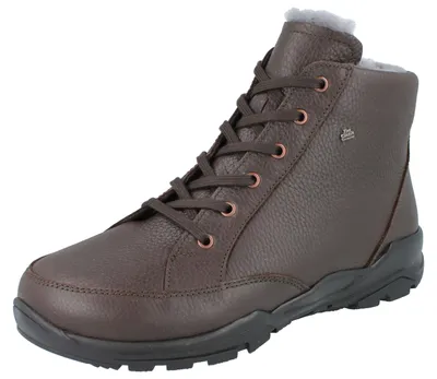 Produktbild von FINN COMFORT Erding Herren Winterstiefel Reißverschluss braun Glattleder Lammfellfutter - Größe: UK 10,5
