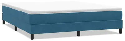 Image de vidaXL Lit boxspring sans matelas bleu foncé 180x220 cm velours