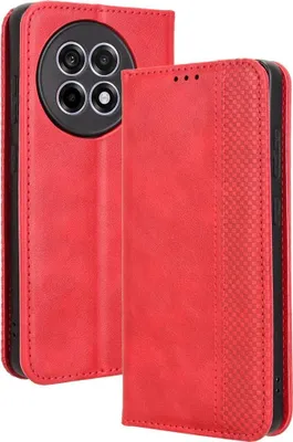 Produktbild von OnePlus 13R Hülle - Coverup Vintage Style Klapphülle - Rot